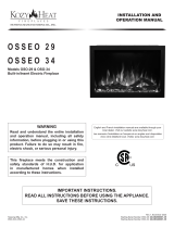 kozy heat Osseo 29/34 Built-in/Insert Electric Fireplace OSO-29 & OSO-34 User manual