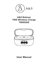 A S A&S Batman TWS Headphone Wireless Charge TWS02SE User manual