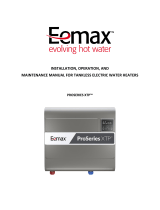 EemaX Pro Series XTP Tankless Electric Water Heaters User manual