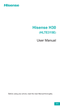 Hisense H30 LCD Display Touch Screen Digitizer HLTE315E Owner's manual