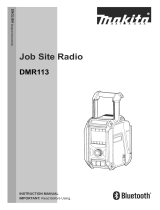 Makita Job Site Radio DMR 113 Owner's manual