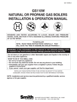 Smith GS110W Natural Or Propane Gas Boilers User manual