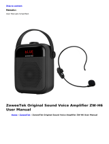 ZoweeTek Original Sound Voice Amplifier ZW-H6 User manual