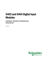 Schneider 5403 and 5404 Digital Input Modules User manual