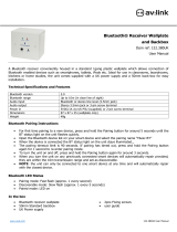 AV:Link Bluetooth Receiver Wallplate and Backbox User manual