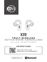 Mee Audio B08RHYC7TK X20 Truly Wireless Active Noise Cancelling in Ear Headphone User manual