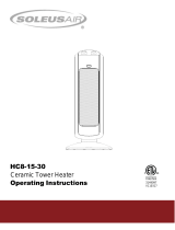 SoleusAir HC8-15-30 Ceramic Tower Heater User manual