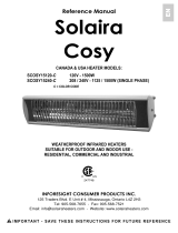 Solaira Cosy SCOSY15120-C and SCOSY15240-C Weatherproof Infrared Heaters User manual