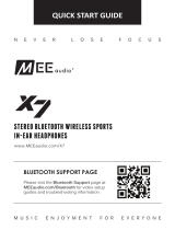 Mee Audio X7 Stereo Bluetooth Wireless Sports In-Ear Headphones User manual