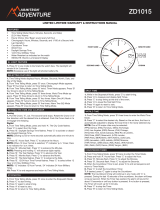 Armitron ADVENTURE ZD1015 Series Watch User manual