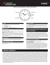 Armitron ADVENTURE VX9NE Series Watch User manual
