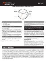 Armitron ADVENTURE VX7JE Series Watch User manual
