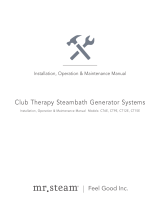 Mr.Steam Club Therapy Steambath Generator Systems User manual