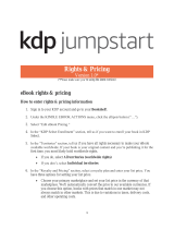 kdp jumpstart Right and Pricing Owner's manual