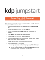 kdp jumpstart Format Your eBook Manuscript Owner's manual