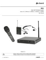 Chord NU1 Dual UHF Wireless System User manual