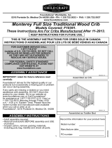 Uncategorized Monterey Full Size Traditional Wood Crib #F10391 User manual