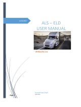 Arethos ALS-E100 ELD User manual