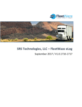 SRS Technologies FleetWaze eLog SRS01 User manual