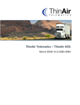 ThinAir Telematics ThinAir ELD Android & Geometris User manual
