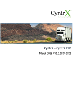 CyntrX ELD Pro Pacific Track and Android User manual