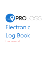 PRO LOGS Electronic Log Book User manual