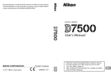 Nikon D7500 Digital Camera Owner's manual