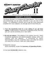 Bounty Hunter Sharp Shooter II Owner's manual