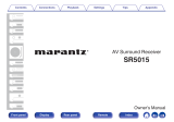 Marantz AV Surround Receiver SR5015 Owner's manual