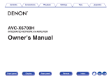 Denon AVC-X6700H Integrated Network AV Amplifier Owner's manual