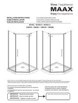 MAAX 139320-900-084-000 Davana Neo-angle Pivot Shower Door 40 x 40 x 75 in. 8 mm Installation guide