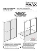 MAAX 135322-900-084-000 Uptown Bypass Shower Door 56-59 x 76 in. 8 mm Installation guide