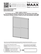 MAAX 135671-900-084-000 Aura Sliding Shower Door 43-47 x 71 in. 8 mm Installation guide