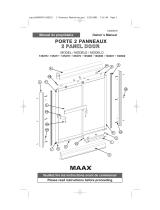 MAAX 136302-970-084-000 Decor Plus Sliding Tub Door 54 ¾-56 ¾ x 56 in. Installation guide