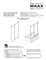 MAAX 138996-900-084-000 Halo Sliding Shower Door 44 ½-47 x 78 ¾ in. 8 mm Installation guide