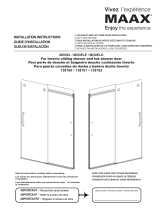 MAAX 138760-900-084-000 Inverto Sliding Tub Door 56-59 x 55 ½-59 in. 8mm Installation guide