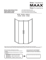 MAAX 137442-900-084-000 Radia Neo-angle Sliding Shower Door 40 x 40 x 71 ½ in. 6 mm Installation guide