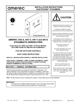 Amerec EasySteam Generator-Canada Only "AK4.5", "AK7.5", "AK11" & "AK14" Operating instructions