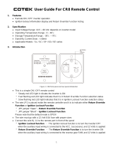 Cotek CR-8 User manual