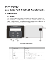 Cotek CR-21 PLUS User manual