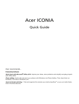Acer ICONIA Quick start guide