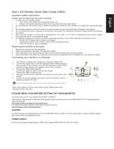 Acer XB273KS Quick start guide