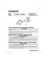 Hitachi G18DL - 18V Cordless Lithium Ion HXP 4-1/2" Grinder User manual