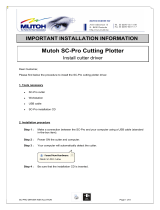 MUTOH SC-PRO Important Installation Information Manual