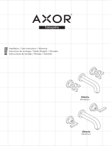 Axor 39147001 Wall-Mounted Widespread Faucet Trim with Lever Handles, 1.2 GPM Installation guide