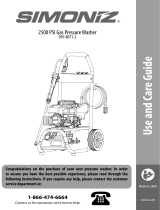 Simoniz 039-8071-2 (UG03) 2500 PSI 2020 Owner's manual
