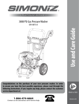 Simoniz 3000 PSI 2.3 GPM 196cc Engine Cold Water Wheeled  Owner's manual