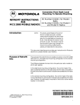 Motorola MCS 2000 Retrofit Instructions