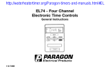 Paragon EL74 General Instructions Manual