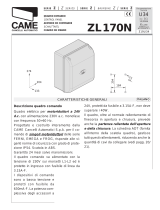 CAME ZL170N User manual